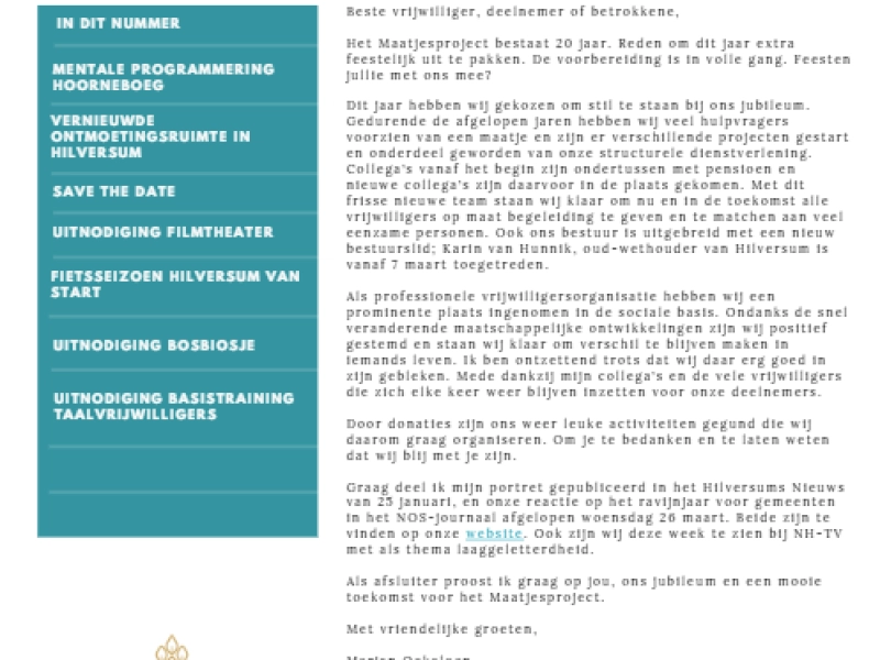 Nieuwsbrief april 2025
