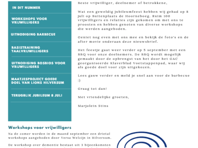 Nieuwsbrief augustus 2025