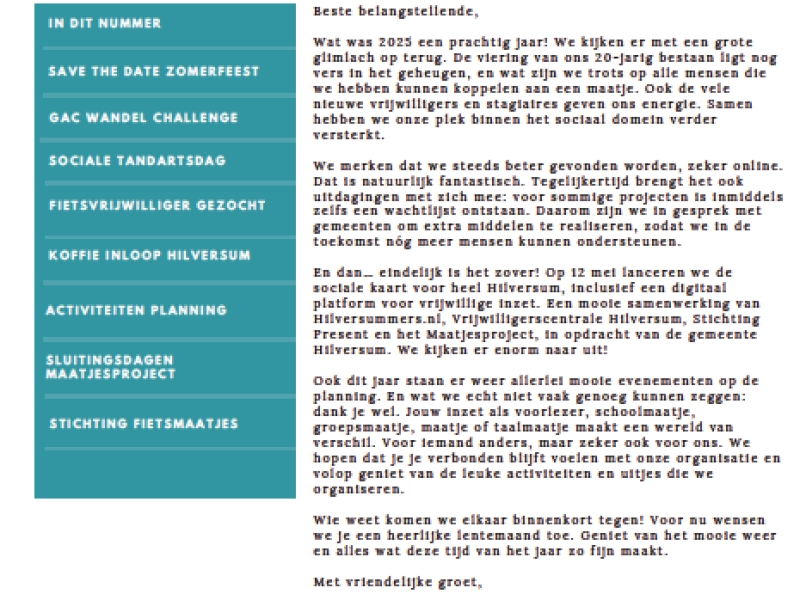 Nieuwsbrief mei 2026